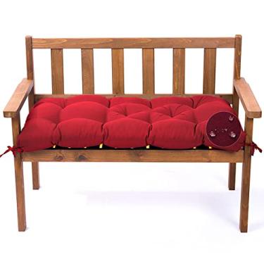 Imagem de Almofada de banco para área externa, almofada de balanço impermeável, almofada de assento de substituição para cadeira de balanço para espreguiçadeira, móveis de jardim, pátio, banco de madeira de
