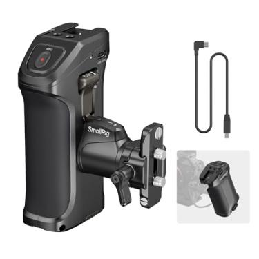 Imagem de SmallRig Alça lateral giratória com gatilho REC para câmeras sem espelho selecionadas da Sony, para Sony Alpha 7 IV/Alpha 7R V / A7 III / FX3 / Alpha 9, compatível com bateria F550/570, controle de