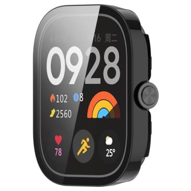 Imagem de AWADUO Compatível com Redmi Watch 5/Watch5 eSIM Smartwatch Cobertura Completa PC Capa Protetora com Vidro Temperado Touchable Screen Protector Smartwatch Acessórios (Preto)