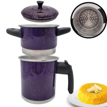 Imagem de Cuscuzeira Pequena Individual Nordestina Roxo Nº 10 – Tradição e Sabor na Sua Cozinha