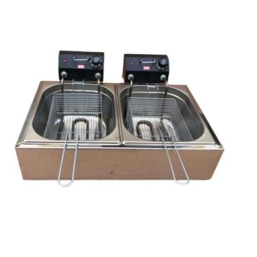 Imagem de Fritadeira elétrica profissional 12 litros com tampas - Easa inox, 110