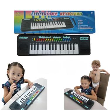 Imagem de Teclado Musical Infantil 32 Teclas com Microfone e Karaokê Diversão e Aprendizado para Crianças I Arcanjo Utilidades I