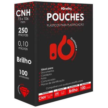 Imagem de Plástico Plastificação Grafity 100 CNH (73x106mm) 0,10 mm 250 Micras