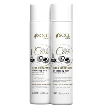 Imagem de Kit Shampoo e Condicionador Profissional com Óleo de Coco Soul Care | Hidratação Intensa e Reparação Capilar (300ml)