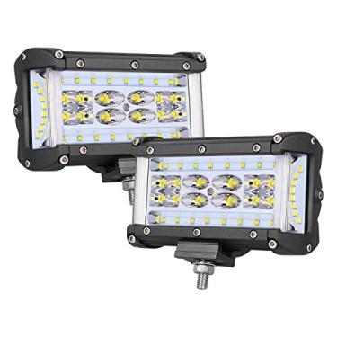 Imagem de Luzes de LED para atirador lateral, AutoPowerPlus 2 peças de 5" 120W LED Pods Off Road Driving Farol de neblina à prova d'água, cubos de LED, combo de inundação, luzes de trabalho para caminhão ATV UTV Pickup Boat