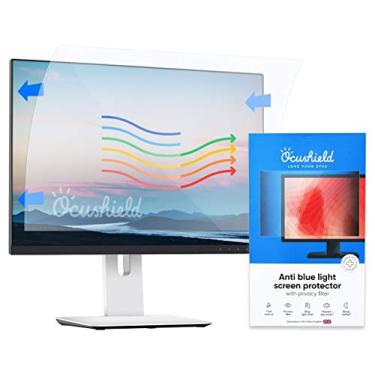 Imagem de Ocushield Protetor de tela antiluz azul premium de 21,5" (16:9) com filtro de privacidade para monitor de computador - Bloqueio de luz azul para olhos - Dispositivo médico credenciado - Filme anti-reflexo (477 x 268 mm)