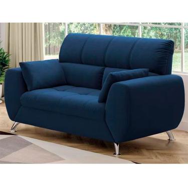 Imagem de Sofá De 2 Lugares Linoforte Bélgica Com 154 Cm De Largura Azul Marinho