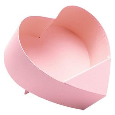 Imagem de Caixa Coração De Papel Liso 25x23,5x9cm Rosa Claro - 1 Un