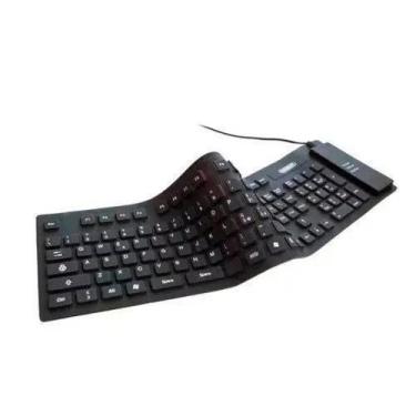 Imagem de Teclado Dobrável Flexível De Silicone Usb 108 Teclas À Prova dagua Pre