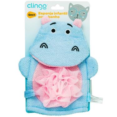 Imagem de Esponja Macia Para Banho Infantil 0m+ - Hipopotamo - Clingo