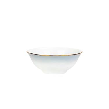 Imagem de Esmalte redondo estilo chinês revestimento dourado cor média mudança gradual tigela de cerâmica cinza microondas tigela de imersão de 10 cm