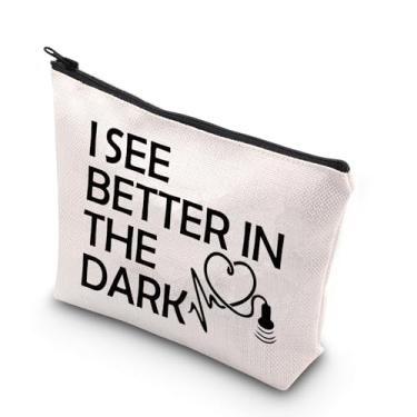 Imagem de BDPWSS Bolsa De Maquiagem Para Ultrassonografista Presente Técnico Em Ultrassonografia Radiologista Enxergo Melhor No Escuro Ultrassom (Veja Escuro)