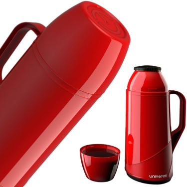 Imagem de Jarra Garrafa Térmica Bule Inox E Jarra Colorida Ampola Interna Vidro Tereré Chimarrão Café Leita água Quente Cor:garraf