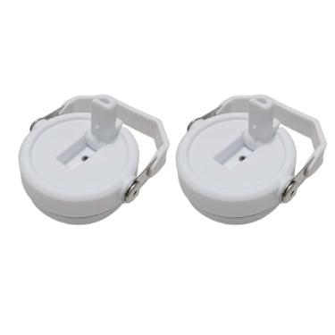 Imagem de Pacote com 2 tampas de copo para Stanley IceFlow 590 ml, 850 g, tampa de copo à prova de derramamento com alça e canudo (branco leitoso, 850 g)