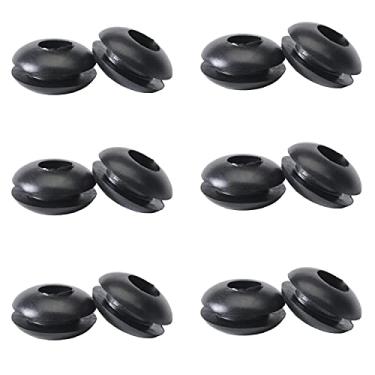 Imagem de Fielect 3 mm 4 mm 22 mm 25 mm 30 mm 35 mm Diâmetro do orifício Dupla deck Borracha Protetor de arame Argolas Anel Protetor de Cabo Preto 10 peças 15 peças 20 peças 30 peças 50 peças 100 peças 300 peças 500 peças 1000 peças 2000 peças, FLT20190808R-0077, Hole Dia:4mm 500Pcs