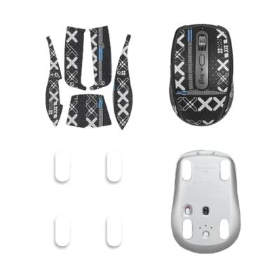 Imagem de NOUKAJU Fita de aderência de mouse para Logitech MX Anywhere 3/3S, bordas curvas arredondadas, patins, kit de atualização de mouse profissional pré-cortado resistente ao suor autoadesivo (almofada de