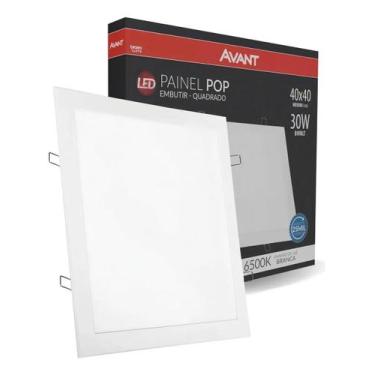 Imagem de Painel Plafon Led 30w Embutir Quadrado 40x40 Luz 6500k Avant