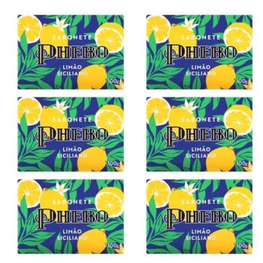 Imagem de Sabonete Barra Phebo Limão Siciliano 100g Kit 6 Unidades