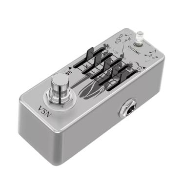 Imagem de simhoa Pedal de equalização de baixo, equalizador gráfico, pedal de efeitos, acessórios para baixo, resistente, 62,5, 125, 500 1 kHz 4 kHz 5 bandas