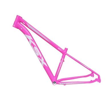 Imagem de Quadro KSX 100% Alumínio Liga 6061 Aro 29 Bicicleta Mountain Bike Cabeamento Interno Com Gancheira (ROSA NEON (ADS BRANCO), 19)