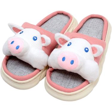 Imagem de Pantufas Chinelo Sapatos De Inverno Porquinho Pelúcia Macio