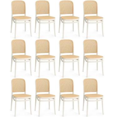 Imagem de Kit 12 Cadeiras De Jantar Roma Para Sala E Cozinha - Branco