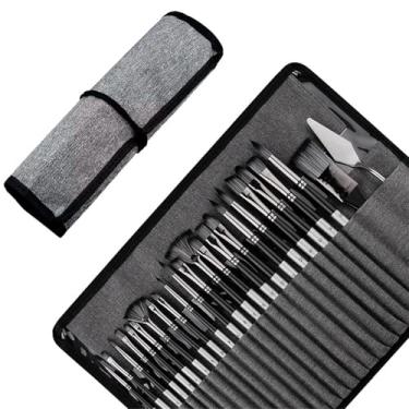 Imagem de Conjunto de pincéis de acrílico com bolsa de lona, pincéis de pintura premium para modelagem, arte, acrílico, aquarela, pintura a óleo e guache, pintura rupestre, detalhes em miniatura, arte de unhas