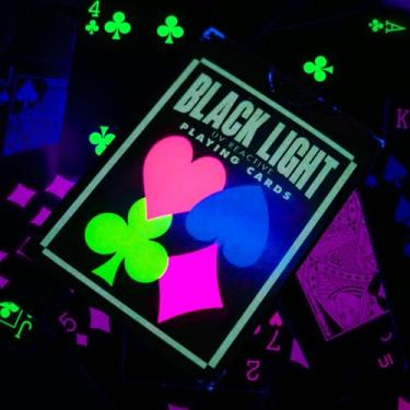 Imagem de UV Glow in The Dark, Black Light, Playing Cards by Island Dogs - Durable, Easy-to-Clean, Fluorescent Neon Deck for Parties, Game Nights, Collectors, and Magic Tricks!