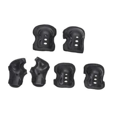 Imagem de UGPLM Conjunto de Proteções para Pulso, Cotovelo E Joelho para Atividades de Skate, Preto
