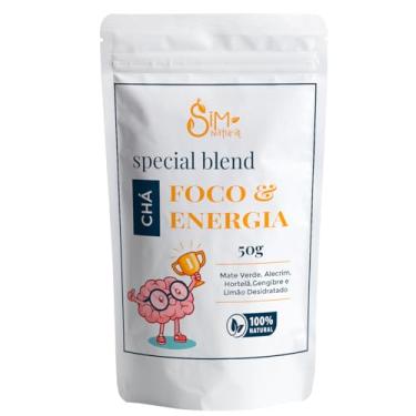Imagem de Chá Foco E Energia Blend Chá Para Melhora Foco Energia 50g