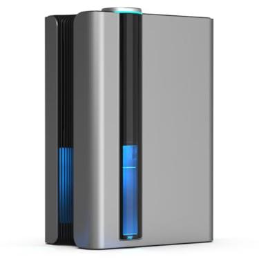 Imagem de QBuen desumidificador de ar,Filtros reutilizáveis, 2400 ML, Com mangueira de drenagem, Luzes de atmosfera coloridas, adequado para salas de estar, armários, banheiros, porões, trailers