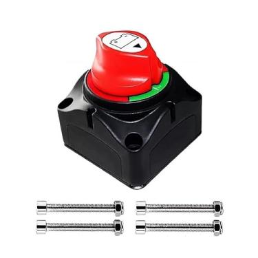 Imagem de Interruptor de desconexão de bateria top Post 12 V 48 V para carro, interruptor de desligamento de bateria de 12 V, liga/desliga negativo para veículos, trailers e barcos (haste superior pequena)