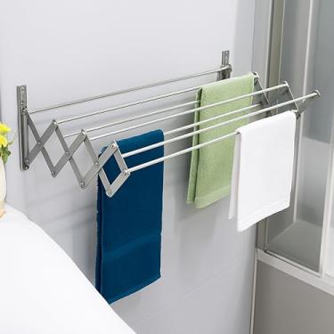 Imagem de Varal de Parede em Alumínio, Arraial do Cabo, Cor Natural Maxeb.