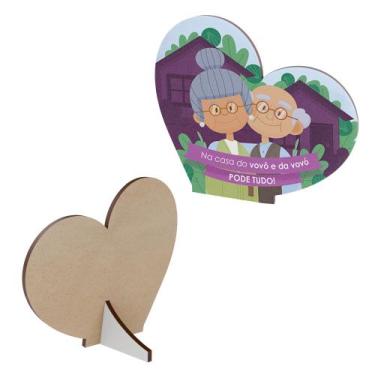 Imagem de Lembrancinha Dia dos Avós em MDF - DK Decor, Modelo 3, Kit 20