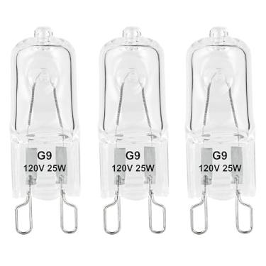 Imagem de YEGRUEB Lâmpadas de calor G9 para répteis, branco diurno, mini lâmpada de halogêneo de 25 W, lâmpada de calor de réptil infravermelho para lagarto de lagartixa, lagartixa, tartaruga, pacote com 3