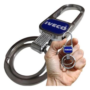 Imagem de Chaveiro Metal Iveco Mosquetão Chave Carro Gancho Argola Metal / Mosqu