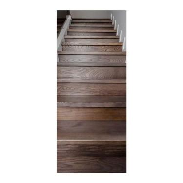 Imagem de Adesivo Decorativo de Porta - Escada de Madeira - 2490cnpt - Allodi