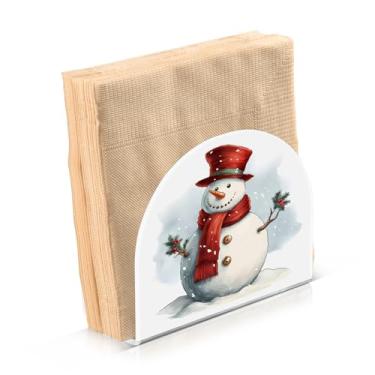 Imagem de Porta-guardanapos de Natal neve cristal acrílico transparente porta-guardanapos de papel dispensador de mesa de jantar para cozinha, restaurante, decoração de casa, acessórios de bar
