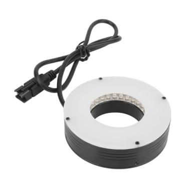 Imagem de Iluminador de ângulo de 90 graus de luz do anel LED do microscópio Iluminagem uniforme brilhante para microscópio estéreo binocular industrial Microscópio durável Alumínio ABS