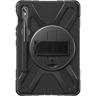 Imagem de SaharaCase – Capa Defense-X Series para Samsung Galaxy Tab S8, Tab S9 e Tab S9 FE (2023) [amortecedor à prova de choque] Alça de mão robusta com proteção de tela inteira com suporte antiderrapante -