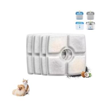 Imagem de Kit 4 Filtros Refil Para Bebedouro Fonte De Água Pet Cães Gatos - Pet 