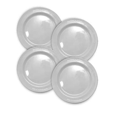 Imagem de Jogo 4 Pratos Redondos Raso 28cm de Melamina