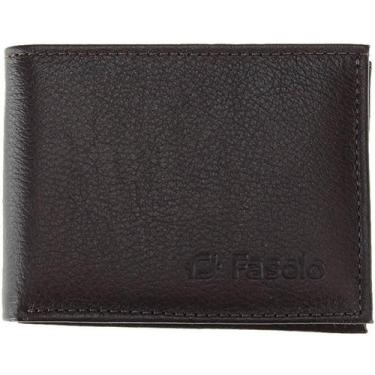 Imagem de Carteira Fasolo Couro Masculina H007 - Marrom