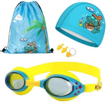 Imagem de Kit Hero Band Óculos Natação com Bolsa Touca Estojo T1, Jacaré 7