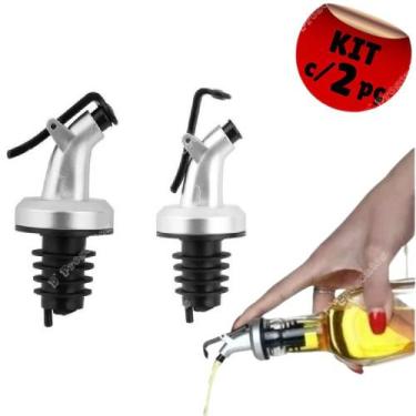 Imagem de Kit 2 Bico Dosador Com Tampa Plástico Garrafa Azeite Vinagre - D' Pres