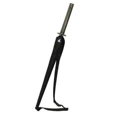 Imagem de KOMESICHI Guarda-chuva Ninja Samurai Estilo Espada Japonês Japonês Anime Mt.Fuji Preto