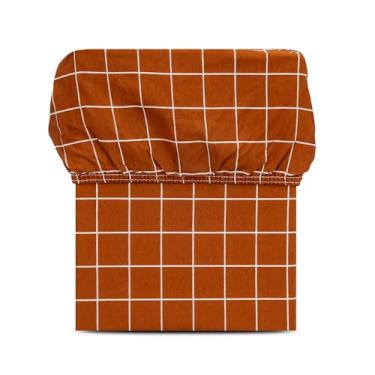 Imagem de Lençol Casal Estampado Avulso com Elástico Percal 180 fios - 40 CM DE ALTURA (GEOMÉTRICO TERRACOTA)