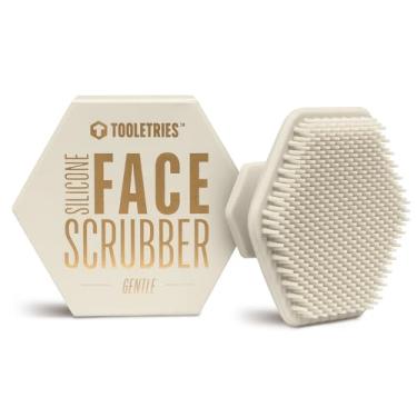 Imagem de TOOLETRIES Esfregador facial masculino - Escova de limpeza facial de silicone premium, esfoliante suave e massageador de toque suave - Remove a pele morta e seca - Acessórios de banho de longa duração