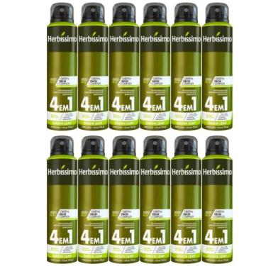 Imagem de Kit 12 Desodorante Masculino Herbíssimo Green Leaf 150Ml - Dana - Dana