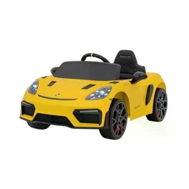 Imagem de Carro Elétrico Infantil Porsche Spyder 718 Rs 12v Amarelo Bel